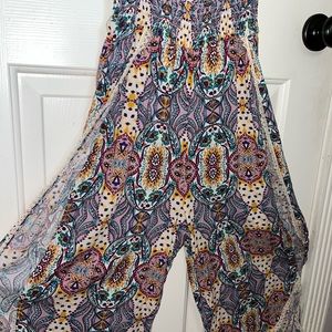 colorful pattern jumpsuit